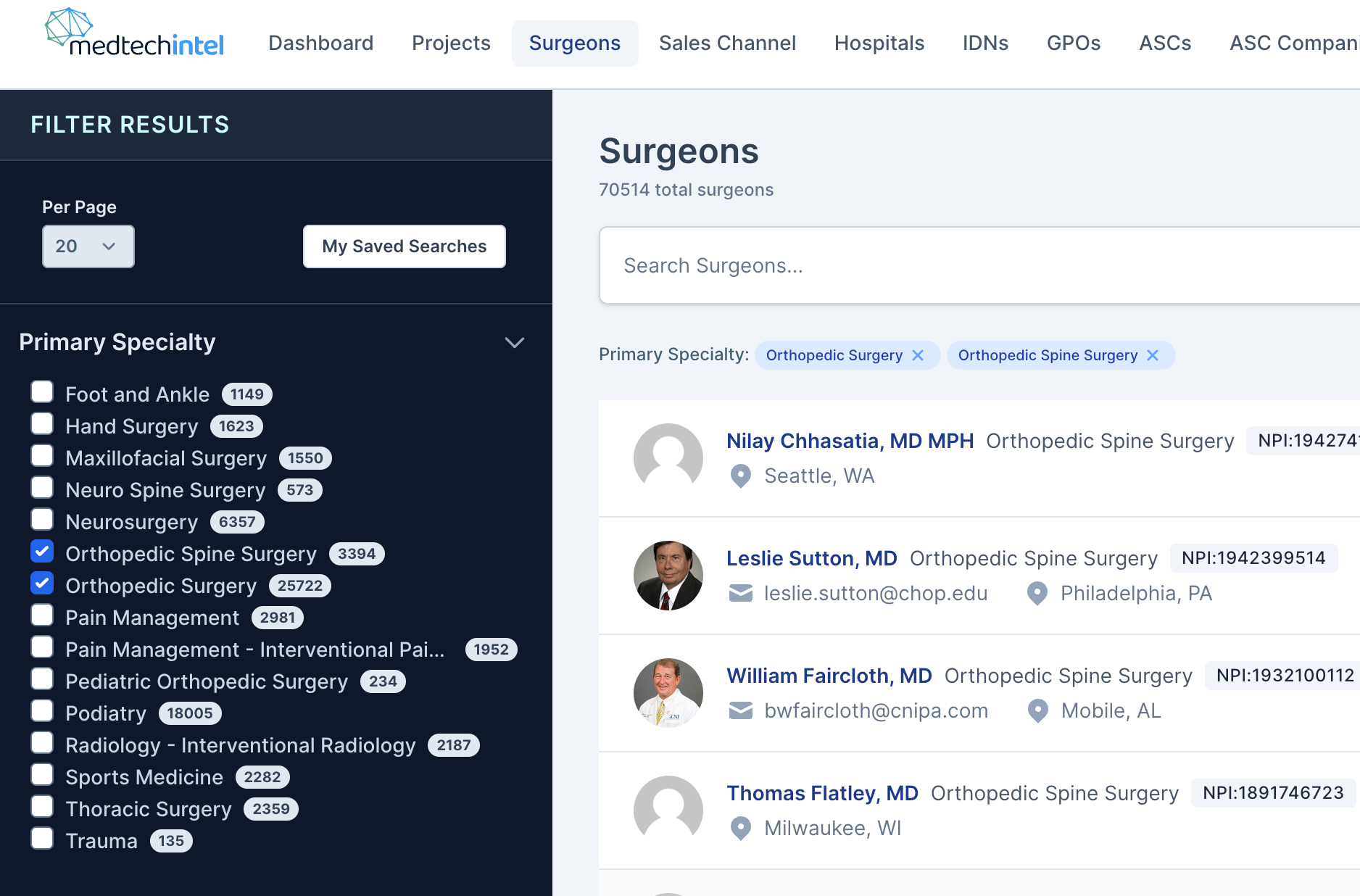 Customer profile user interface